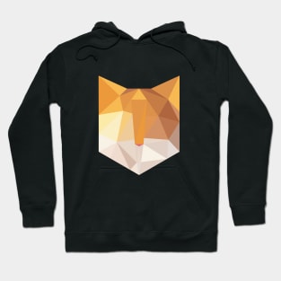 Geometric Orange Cat Face Hoodie